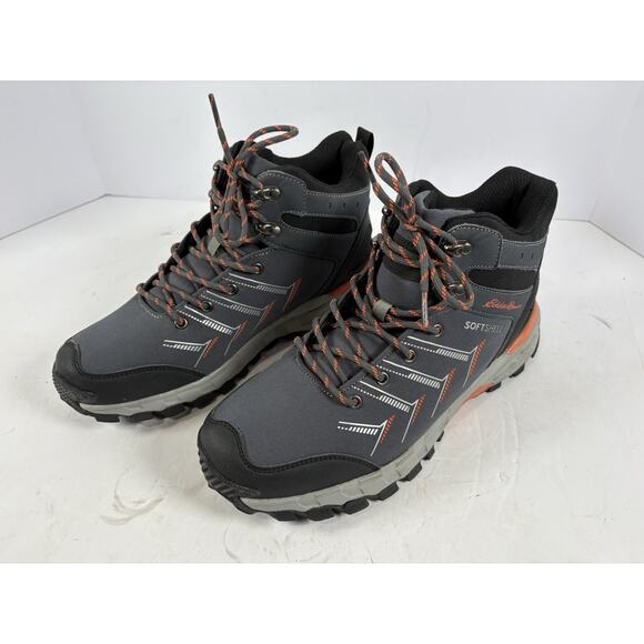Eddie Bauer Echo Lake Softshell Hiking Boots Men’s 9 Gray Orange Trail Shoes main image 9
